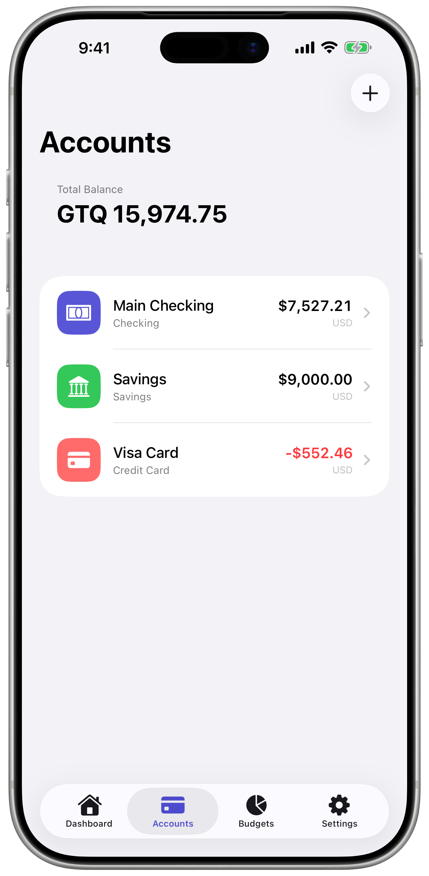 iPhone Account Detail